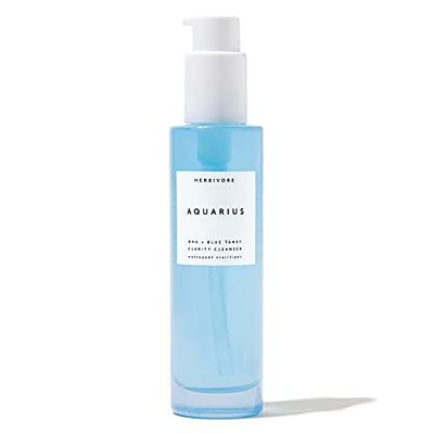 HERBIVORE Aquarius BHA + Blue Tansy Clarity Cleanser - Deep Cleansing, Gentle Exfoliation for Oily-Combination Skin, Plant-Based, Vegan, Cruelty-free, 3.3 oz
