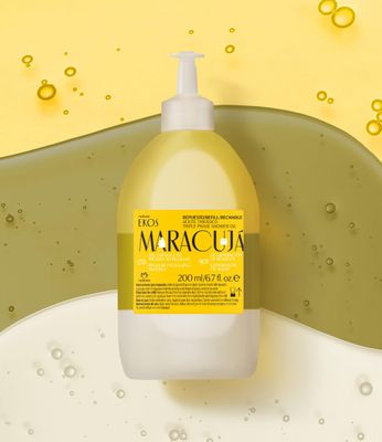 natura - Ekos Maracuj Triple Phase Shower Oil Refill - Calming In-Shower or Bath Body Oil - Scented - Bath Oil - Skin Moisturizer - Vegan Skin Care - Brazilian Beauty Secrets - 6.7 fl oz (200ml)