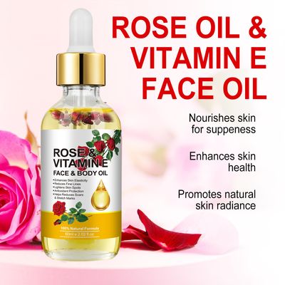 Vitamin E Oil, Vitamin E Oil for Face, Rose &amp; Vitamin E Oil, Face Organic Vitamin E Oil with Gua Sha Tools Set