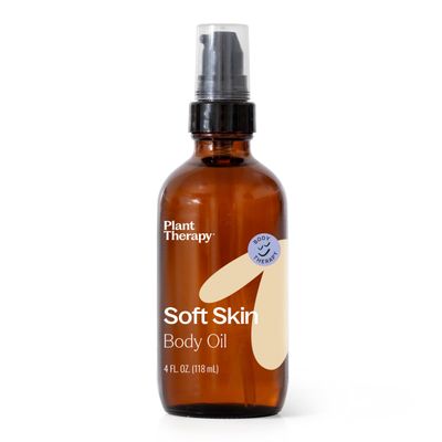 Plant Therapy Soft Skin Body Oil 4 oz Softens &amp; Nourishes Skin, Soothes Dryness, Itchiness, and Rough Texture, Helps Lock in Moisture
