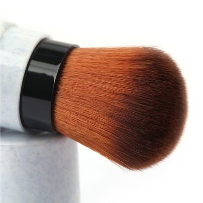 RN BEAUTY Retractable Kabuki Brushes Powder Brush Foundation Brush Blush Brush Face Blender Brush Mineral Blending Buffing Concealer Brush Makeup Brush Portable With Cover - Blue