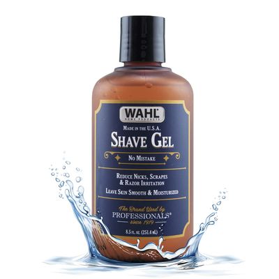 Wahl Shave Gel for a Clean, Close, Comfortable Shave. Easy to See Edging with the Clear Gel, Easily Clean the Razor and Soften Beard and Skin. Reduce Knicks, Scrapes, &amp; Irritation - 8.5 Oz - 805609A