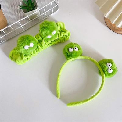 Tumkun Owl Headband, Green Elastic Face Headband for Spa, Skincare, Makeup and Face Wash (2 Pack)