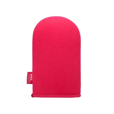 Skinny Tan Pink Velvet Tanning Mitt - Velvety Soft Luxe Texture - Waterproof Lining to Keep Hands Stain Free - Smooth for Flawless Finish - Long-Lasting and Machine Washable - 1 pc Applicator