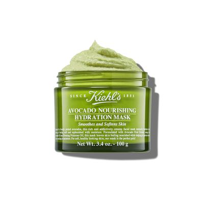 Kiehl&#39;s Avocado Nourishing Hydration Mask, Rich &amp; Creamy Face Mask, Hydrates &amp; Soothes Skin, with Evening Primrose Oil, Maintains Facial Elasticity, Helps Reduce Dryness, Paraben-free - 3.4 fl oz
