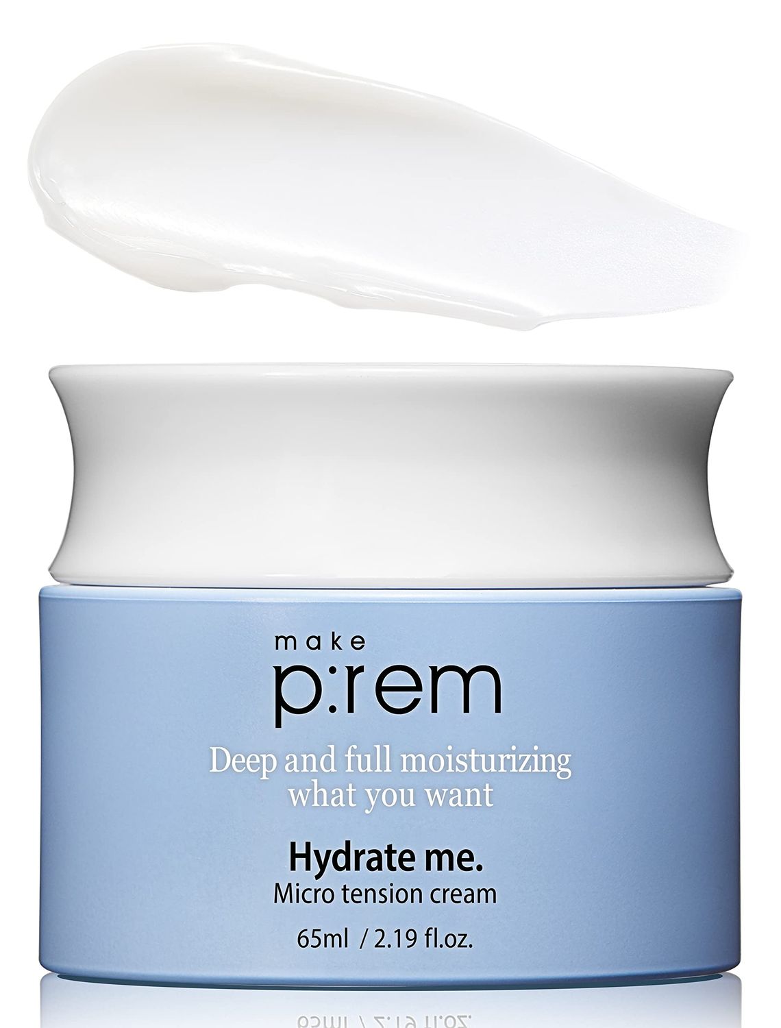 MAKEPREM Hydrate Me Micro Tension Cream Moisturizing Water Cream Hydrate Smooth No-Sticky - Dry Extra-Dry Sensitive Oily Aging Acne-prone Skin Hyaluronic Acid Raspberry 2.19 Fl Oz Korean Skincare.