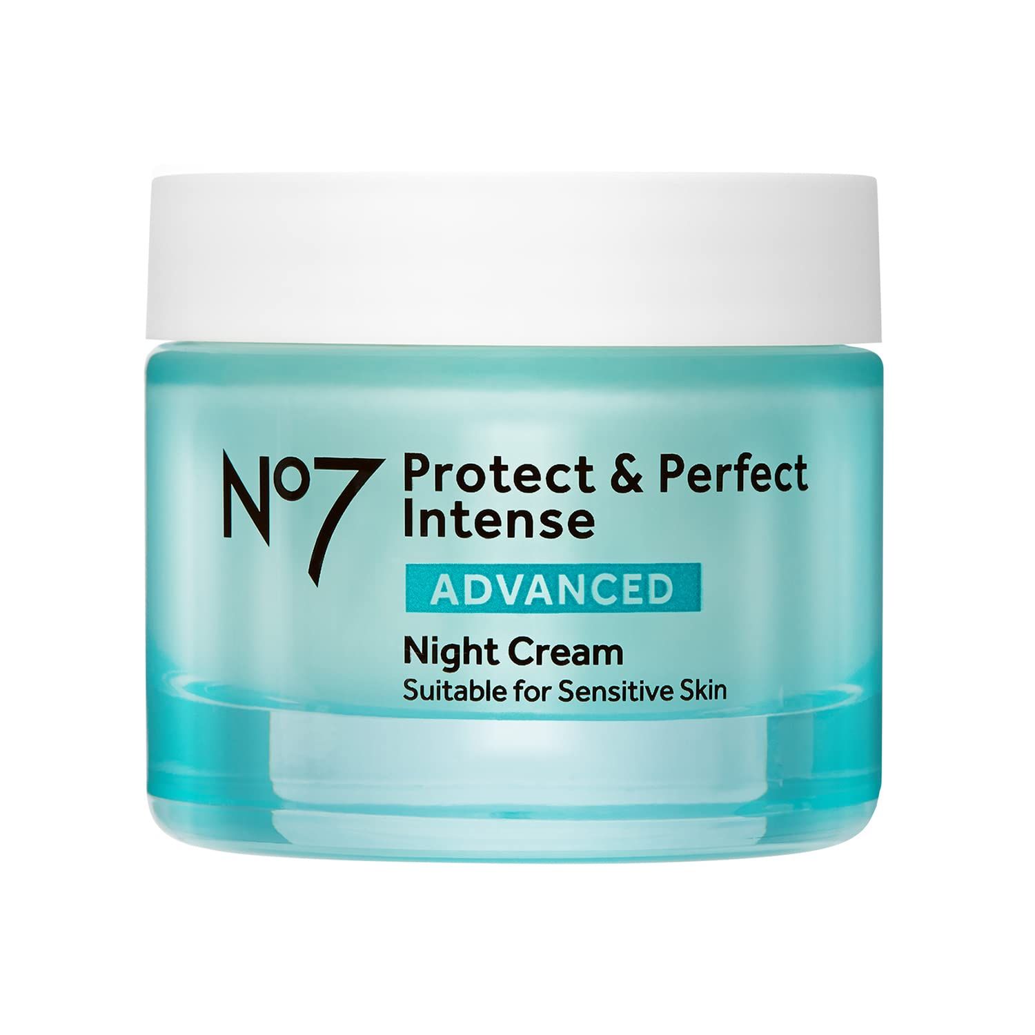 No7 Protect &amp; Perfect Intense Advanced Night Cream - Vitamin E &amp; Shea Butter Face Cream - Fine Line Reducing Moisturizer with Collagen Peptide Technology (1.69 fl oz)