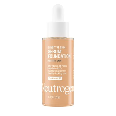 Neutrogena Healthy Skin Sensitive Skin Serum Foundation with Pro-Vitamin B5, Color Correcting &amp; Pore Minimizing Liquid Foundation &amp; Face Serum, Buildable Coverage, Medium 01, 1 oz