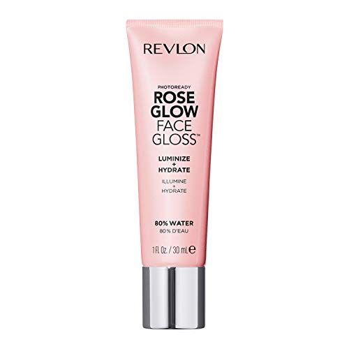 Revlon Face Primer, PhotoReady Face Gloss Rose Glow, Face Makeup for All Skin Types, Hydrates, Illuminates &amp; Moisturizes, Infused with Glycerin &amp; Olive Oil Extract, 80% Water, 1 Fl Oz