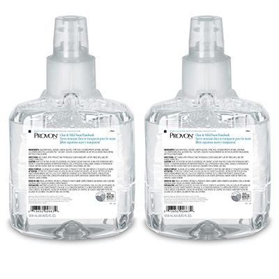 PROVON Clear &amp; Mild Foam Handwash Refill For PROVON LTX-12 Dispenser, 1200 mL, Pack Of 2