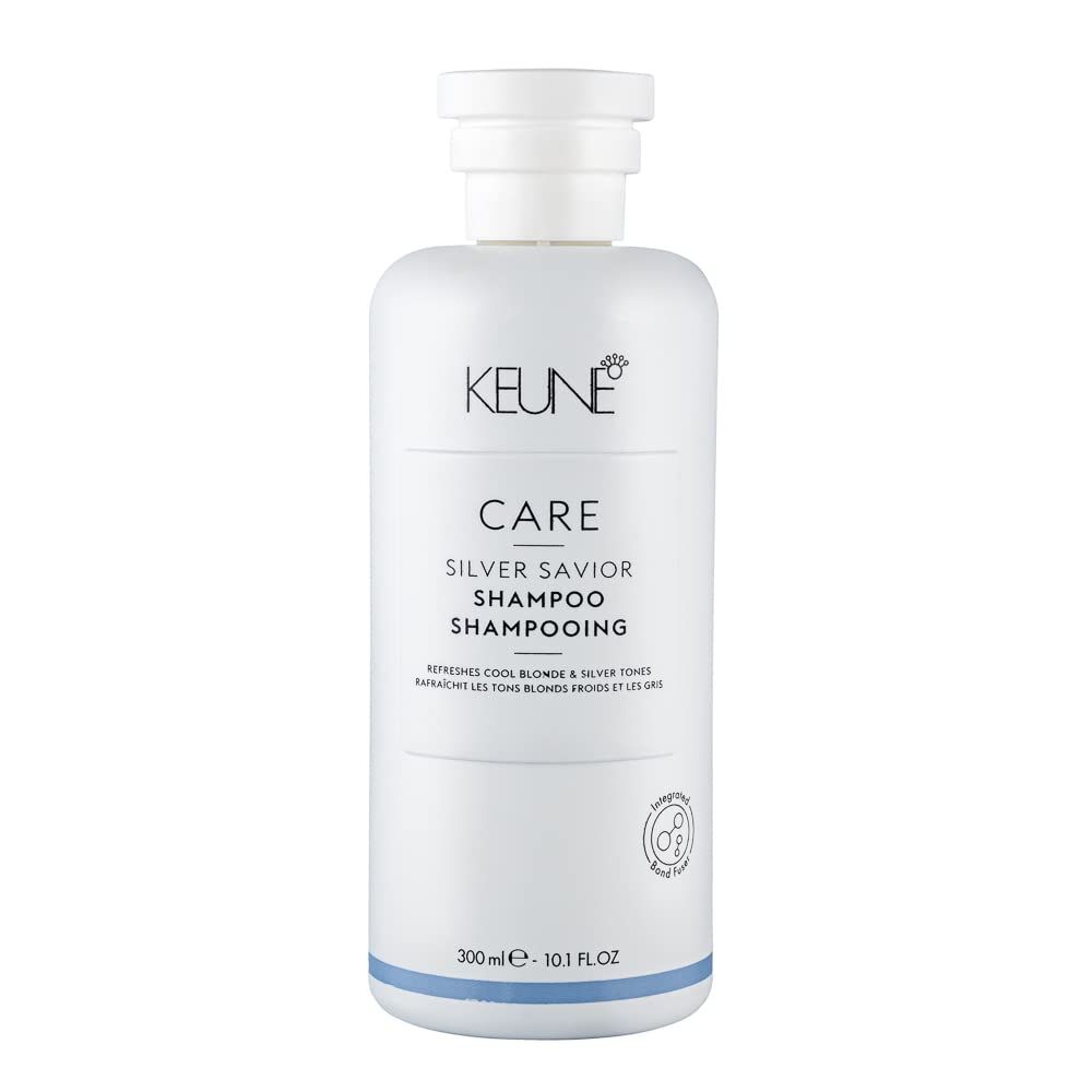Keune Care Silver Savior Shampoo, Toning &amp; Brightening Cleanser for Blonde &amp; Grey Hair, 10.1 Fl Oz