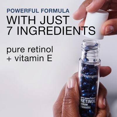 Neutrogena Rapid Wrinkle Repair Retinol Face Serum Capsules, Fragrance-Free Daily Facial with that fights Fine Lines, Wrinkles, Dullness, Alcohol-Free &amp; Non-Greasy, 30 ct