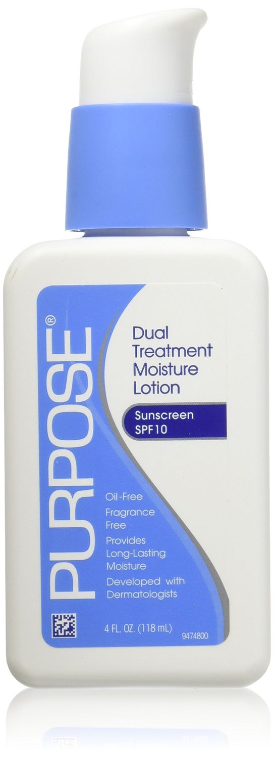 PURPOSE Dual Treatment Moisture Lotion with SPF 10 4 OZ - Buy Packs and SAVE (Pack of 4)