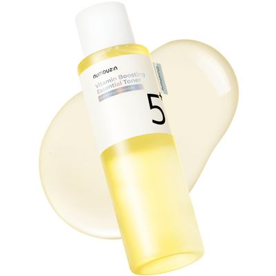 numbuzin No.5+ Vitamin Boosting Essential Toner with Glutathione, Niacinamide | First Step Skincare Reduce Dark Spots, Improve Dullness, Uneven Skin Tone | Non-irritating, Korean Skincare | 6.76 Fl Oz