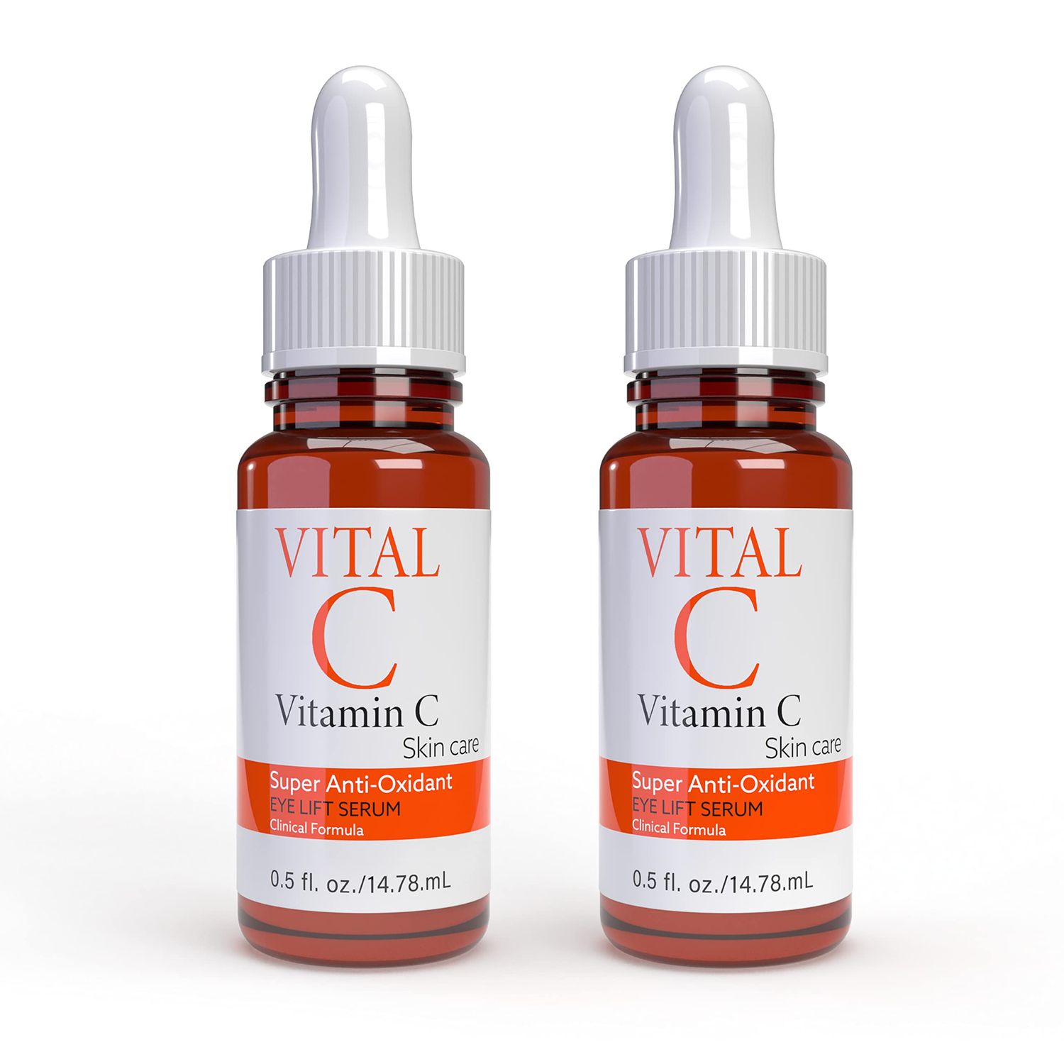 Vital C Vitamin C Serum for Eyes | Light Moisturizer | Skin Firming | Boosts Collagen | Vitamin C Skin Care Super Anti Oxidant Eye Lift Serum, 0.5 Fl Oz (2 Pack)