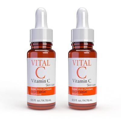 Vital C Vitamin C Serum for Eyes | Light Moisturizer | Skin Firming | Boosts Collagen | Vitamin C Skin Care Super Anti Oxidant Eye Lift Serum, 0.5 Fl Oz (2 Pack)