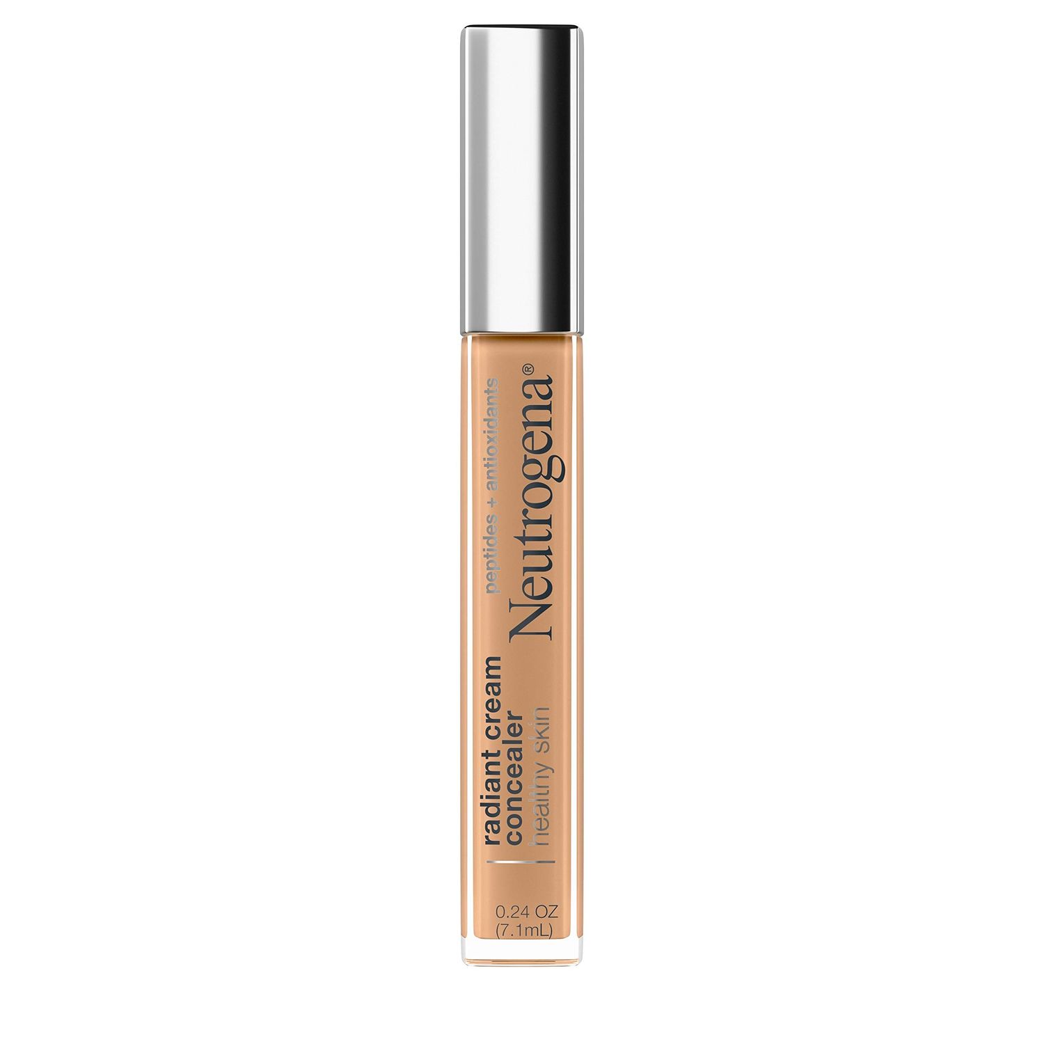 Neutrogena Healthy Skin Radiant Brightening Cream Concealer with Peptides &amp; Vitamin E Antioxidant,Lightweight Perfecting Concealer Cream,Non-Comedogenic,Toffee Medium 03 with warm undertones,0.24 oz