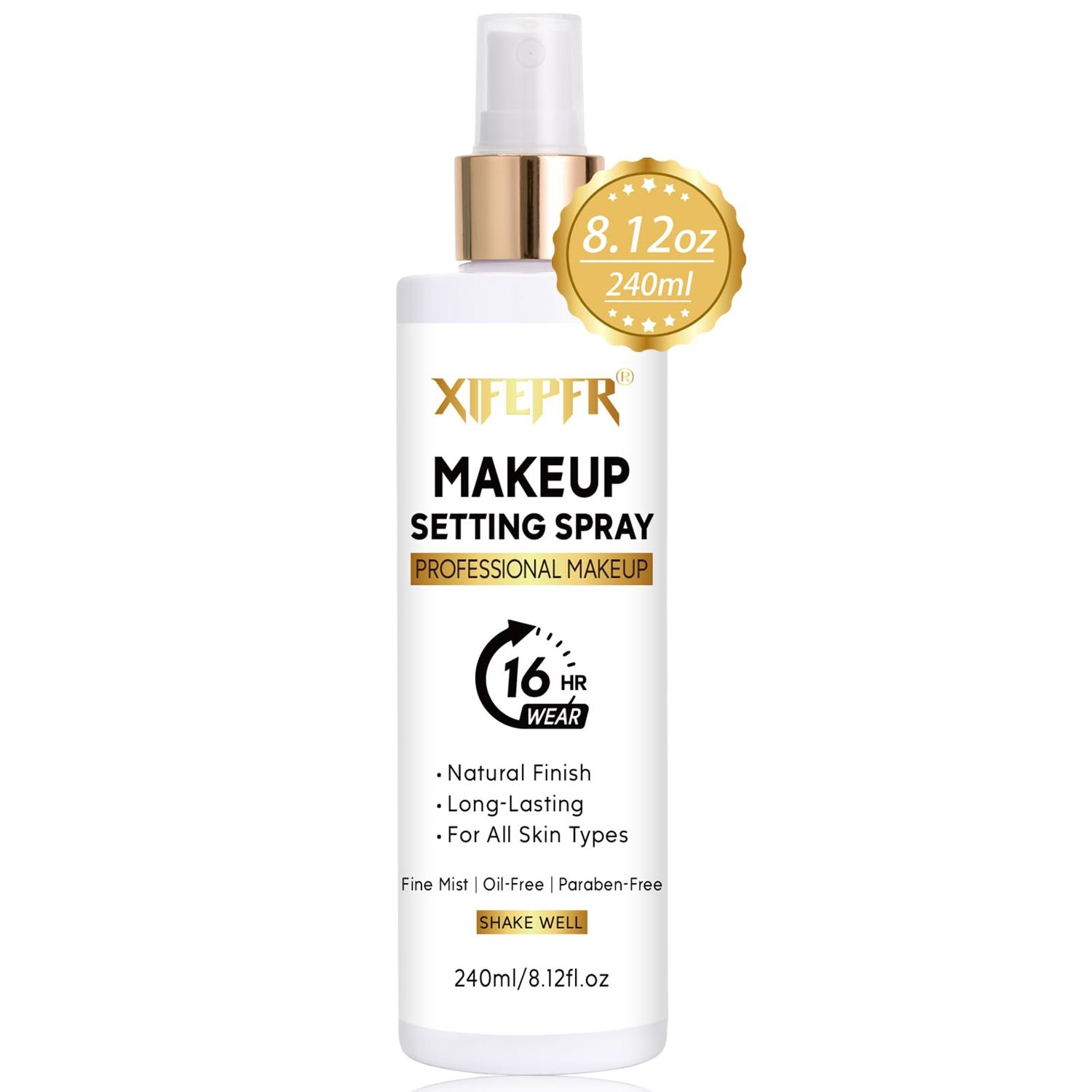 Xifepfr Makeup Setting Spray, 8.12 Fl Oz Matte Finishing Spray, Ultra Fine Setting Mist, Long Lasting Fixing Spray, Lightweight Oil Control Hydrating Refreshing Fast Drying, Vegan &amp; Cruelty-Free