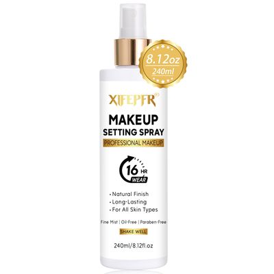 Xifepfr Makeup Setting Spray, 8.12 Fl Oz Matte Finishing Spray, Ultra Fine Setting Mist, Long Lasting Fixing Spray, Lightweight Oil Control Hydrating Refreshing Fast Drying, Vegan &amp; Cruelty-Free