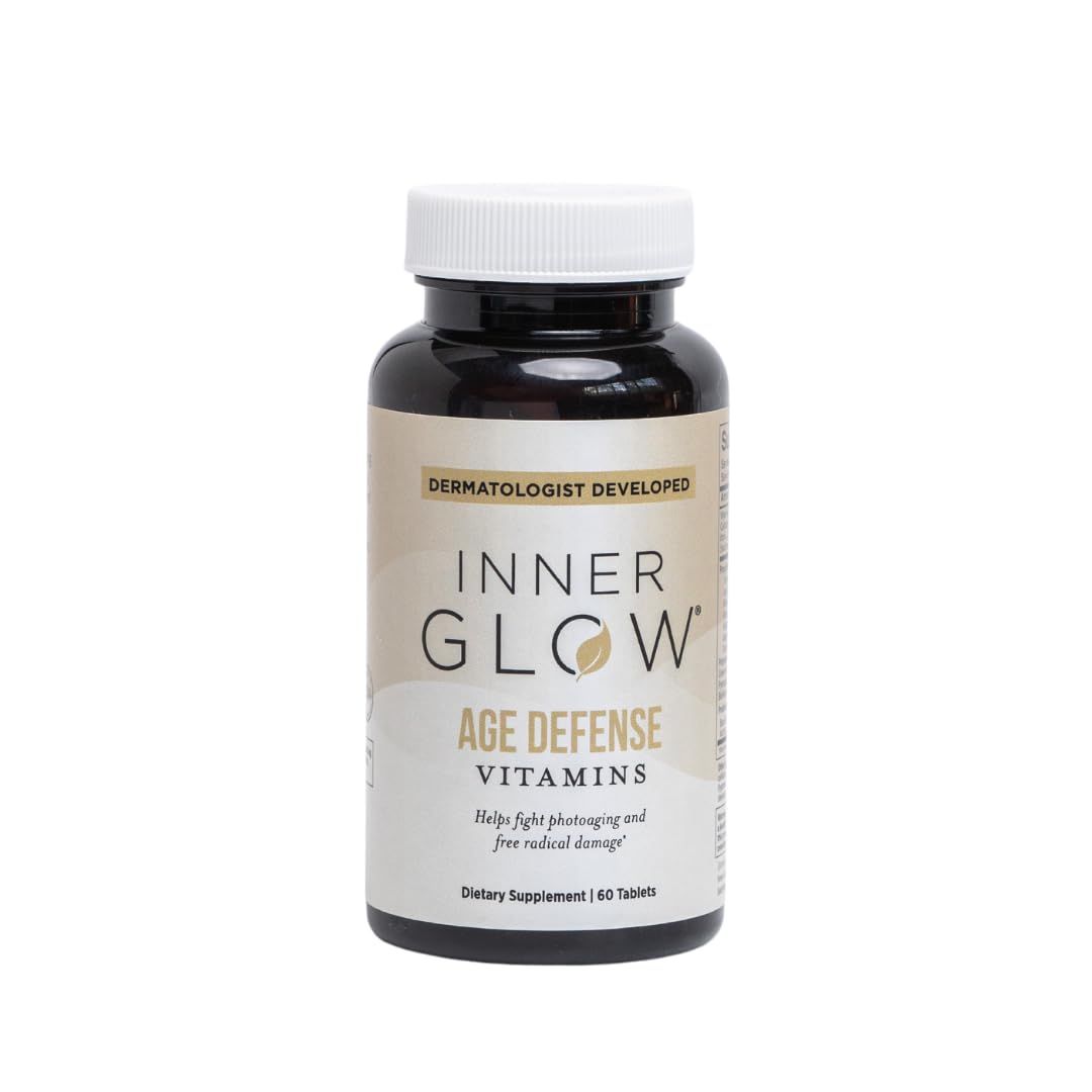 Inner Glow Age Defense Vitamins - Dermatologist and Plastic Surgeon Developed to Fight photoaging and Melasma, Polypodium Leucotomos and Pycnogenol