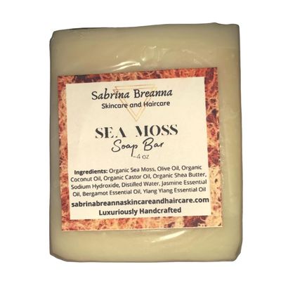 Sea Moss Soap Bar| Handmade| For All Skin Types Acne, Eczema, Psoriasis | Shea Butter, All Natural, Body and Face, Dr. Sebi Inspired, Vegan, Gluten Free, Men &amp; Women, Moisturizing, Essential Oils