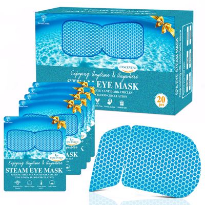 Steam Eye Mask for Travel Essentials,Sleep Mask Warm Compress for Eyes, Heated Eye Masks for Dark Circles and Puffiness &amp; Soothe Tired Eyes,Self Care SPA Relaxation Gifts for Women 20 Packs Unscented