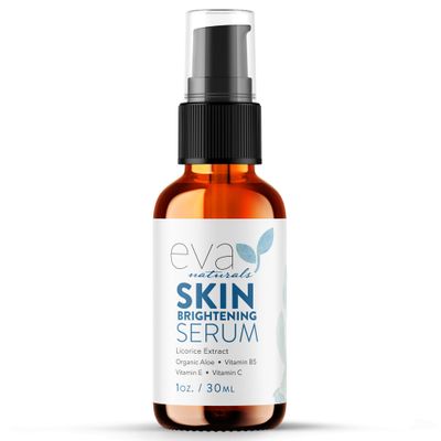 Licorice Extract Skin Brightening Serum by Eva Naturals - Face Serum for an Even Complexion - With Peptides, CoQ10 and Vitamin E