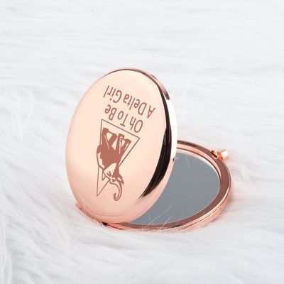 SEIRAA Delta Elephant Pocket Mirror Greek Sorority Sister Makeup Mirror to be a Girl Sorority Gift (Sorority Sister Makeup Mirror)
