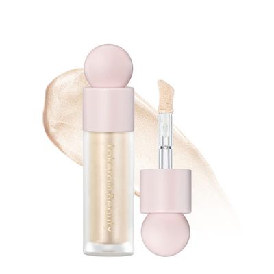 Liquid Highlighter - Luminous Finish Light Liquid Luminizer Makeup Enhanced with Pearl Particles &amp; Botanical Blend, Weightless Dewy Glow for Radiant Skin, Vegan, Cruelty-Free (#01 Moonlight)