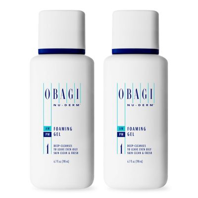 Obagi Nu-Derm Foaming Gel - Gel-Based Cleanser for Normal to Oily &amp; Sensitive Skin - Two Pack, 2 * 6.7 oz