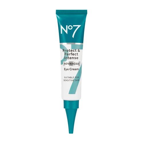No7 Protect &amp; Perfect Eye Cream - Intense Advanced Under Eye Cream for Dark Circles - Enriched with Hydrating Hyaluronic Acid and Nourishing Shea Butter to Revive Tired-Looking Eyes (0.5 Fl Oz)