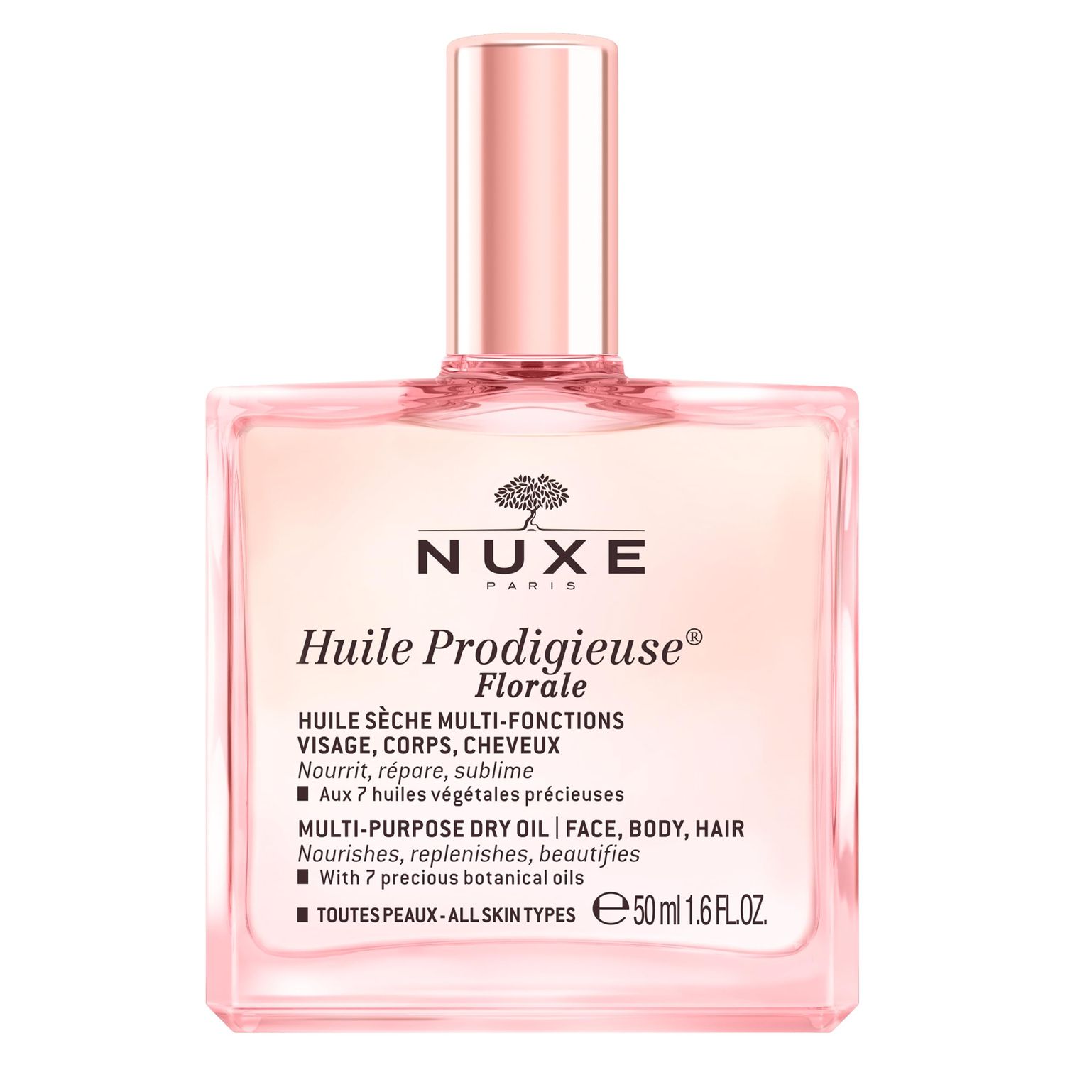 NUXE Huile Prodigieuse Floral - Organic All-in-One Oil for Body, Face &amp; Hair. Radiant Looking Glow and Skin Hydration