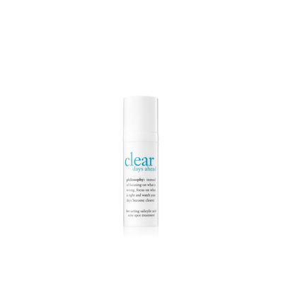 philosophy clear days ahead fast-acting salicylic acid acne spot treatment - - with salicylic acid- penetrates pores to clear most acne blemishes - 0.5 fl oz.