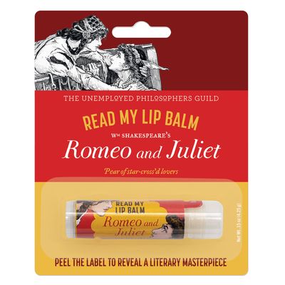 Read My Lips Lip Balm - Full Text of Romeo &amp; Juliet Balcony Scene Under Label, Pear Flavored - Cruelty-Free and Made in The USA from Natural and Imported Ingredients