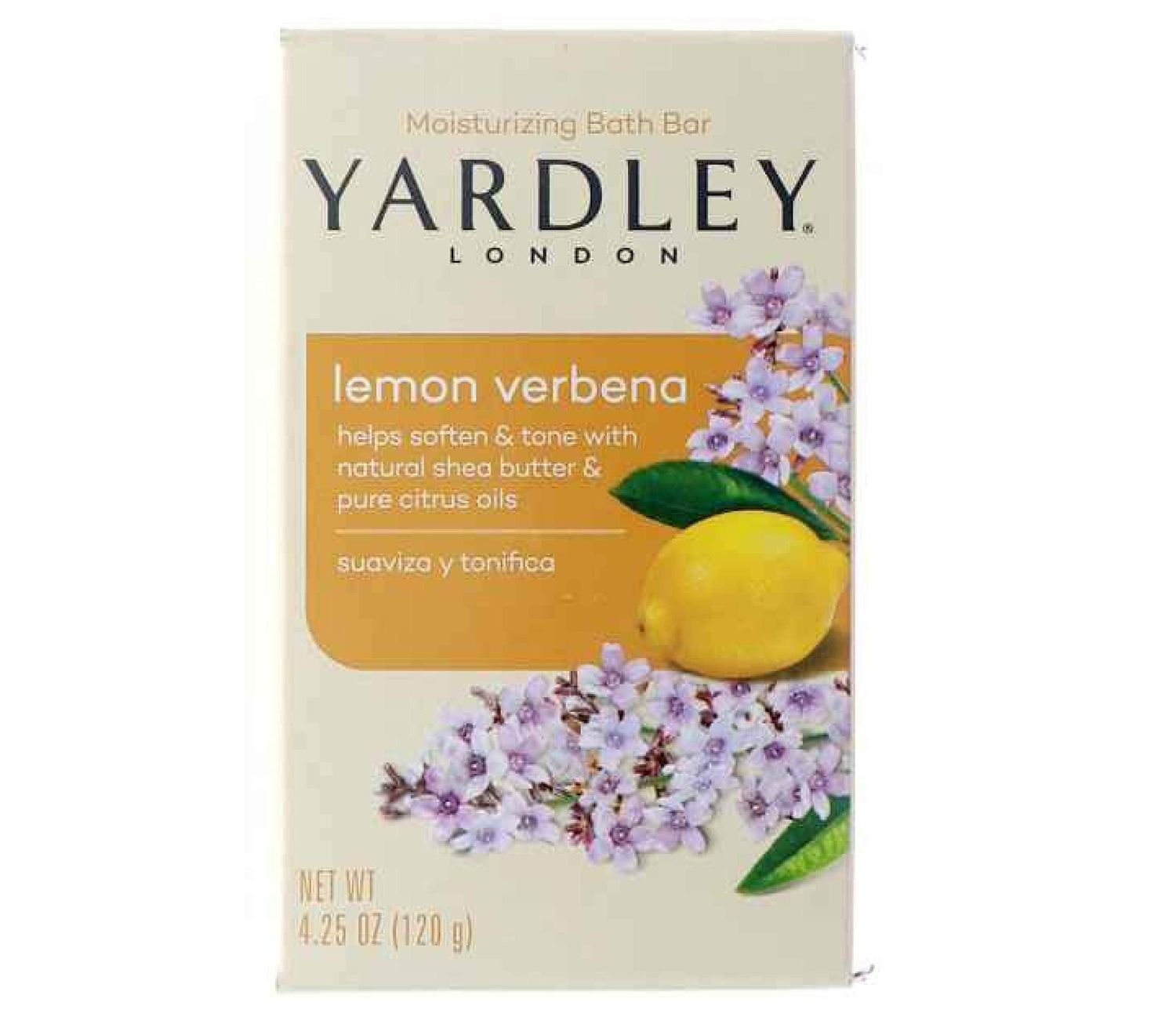 Yardley London Moisturizing Bar Lemon Verbena With Shea Butter 4.0 oz (Pack of 2)