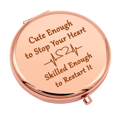 Nurse Gifts for Women Compact Makeup Mirror for Coworker Friend Nurse Practitioner Gifts Nursing Student Gifts for Women Nurse Week Gifts Folding Makeup Mirror for Her Christmas Birthday Gifts