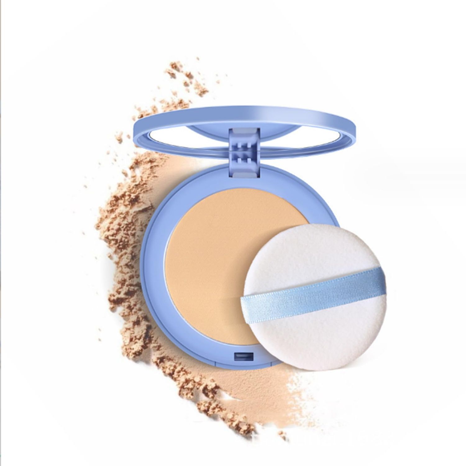 Oil Control Pressed Powder, Matte Smooth Face Setting Powder, Waterproof Long Lasting Makeup Face Powder, Flawless Facial Powder Makeup,Minimizes Fine Lines and Pores (BROWN 2#)