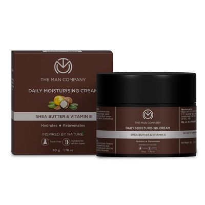 The Man Company Daily Moisturising Cream With Shea Butter &amp; Vitamin E for Moisturizing &amp; Hydrating | All Skin Types | 50 gm