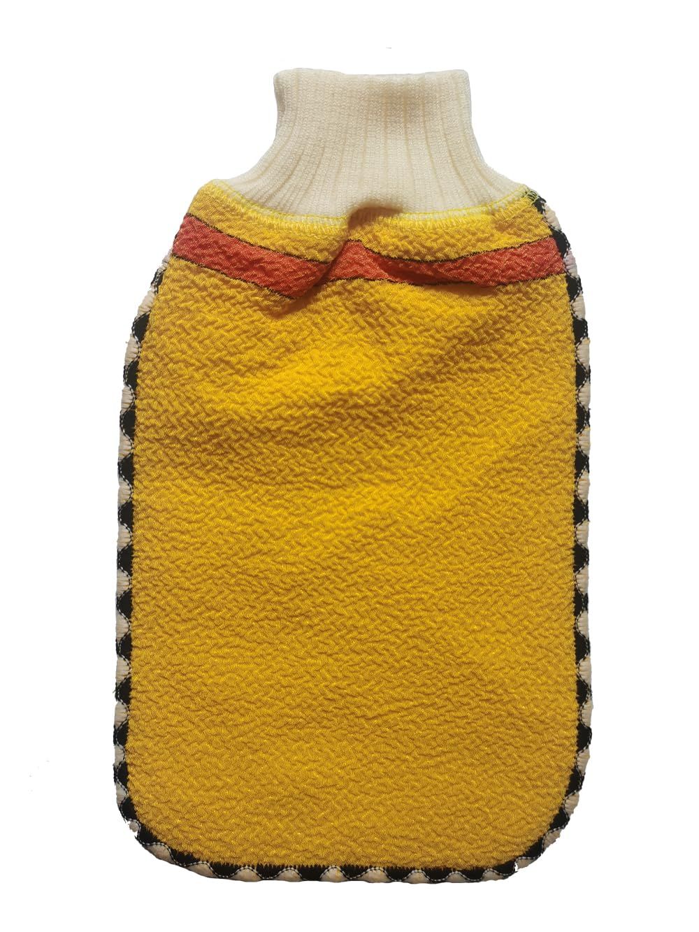 LeapLife Powerful Exfoliating Body Glove, Skin Cleansing Glove, Exfoliating Body Scrub Glove for Men and Women, Body Cleaner Skin Exfoliator, Remove Dead Skin from Body (Yellow 1 PCS)