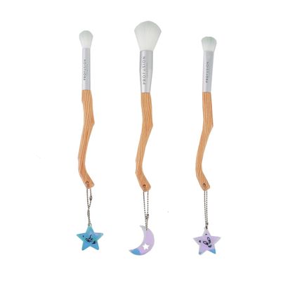 Profusion Cosmetics Casper The Friendly Ghost 3 Piece Eye and Face Brush Set for Flawless Makeup, Achieve Adorable Look with the Essentials Elegance Brush Set