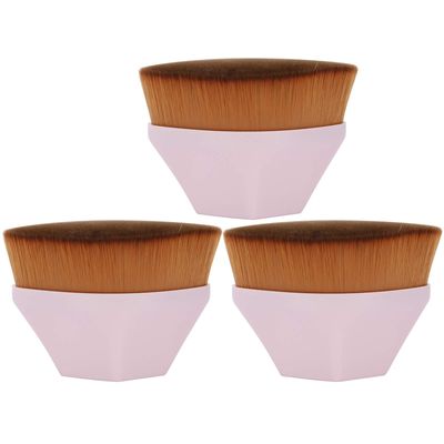 Makeup Liquid Brushes, 3 Pcs Cosmetic Brushes Professional, Cosmetic Flat Blush Brushes, Portable Cosmetic Brushes for Girls()