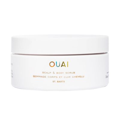 OUAI Scalp &amp; Body Scrub, St. Barts Travel Size - Exfoliating Body Scrub with Sugar &amp; Coconut Oil Blend for Smooth, Moisturized Skin - Gentle Scalp Scrub for Removing Product Build Up (3.4oz)