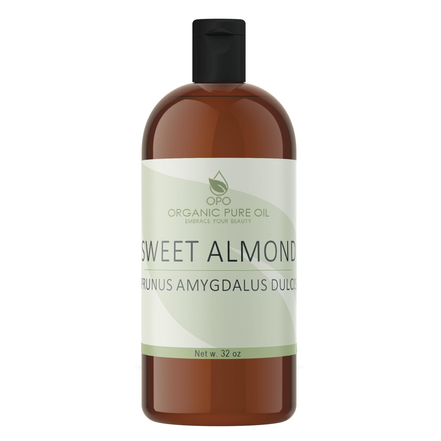 Sweet Almond - Pure &amp; Organic, Cold Pressed, Non-GMO, Unrefined, Vegan, Extra Virgin Unrefined 32 OZ for Face Hair Skin Body Lips By Organic Pure Oil - Packaging May Vary