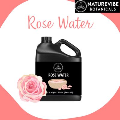 Naturevibe Botanicals Rose Water 32 Ounces | 100% Pure and Natural | Great for Skin Care and Hair Care