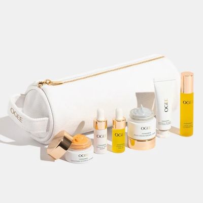 Ogee Discovery Set - Skincare Gift Set - Best-Sellers in Travel-Friendly Sizes - Includes Hyaluronic Acid Serum, Brightening Eye Balm &amp; More