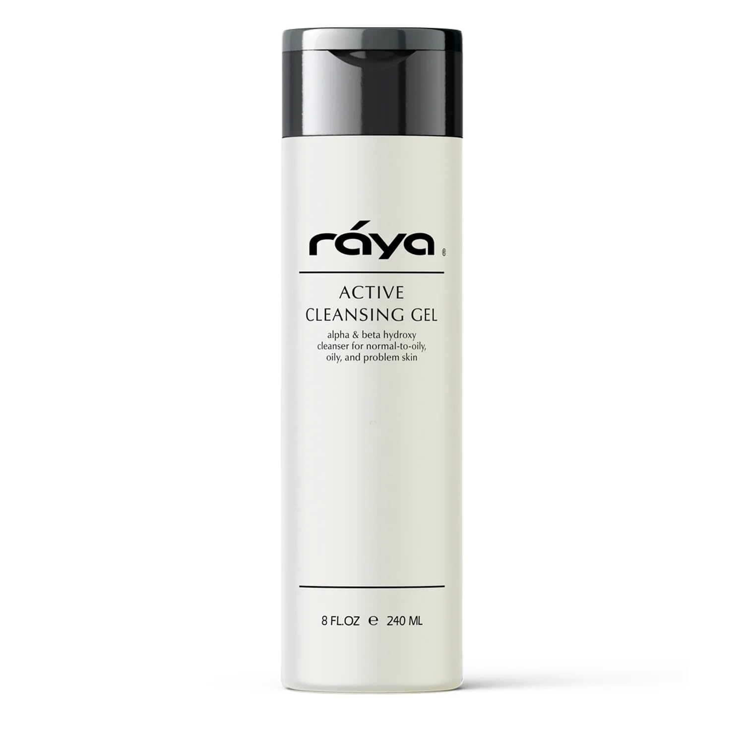 Raya Active Facial Cleansing Gel (G-107), Oil Control Cleanser with AHA and BHA, Deep Pore Gel for Oily and Break-Out Skin, Gentle Face Wash for Women and Men, Suitable for Daily Use, 8oz or 16oz btl