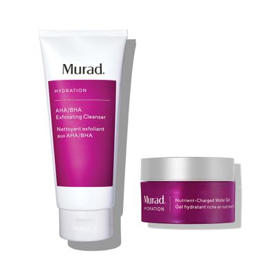 Murad Smooth &amp; Replenish Value Set - 2-Piece Full-Size Set $117 Value - AHA/BHA Cleanser &amp; Water Gel Moisturizer