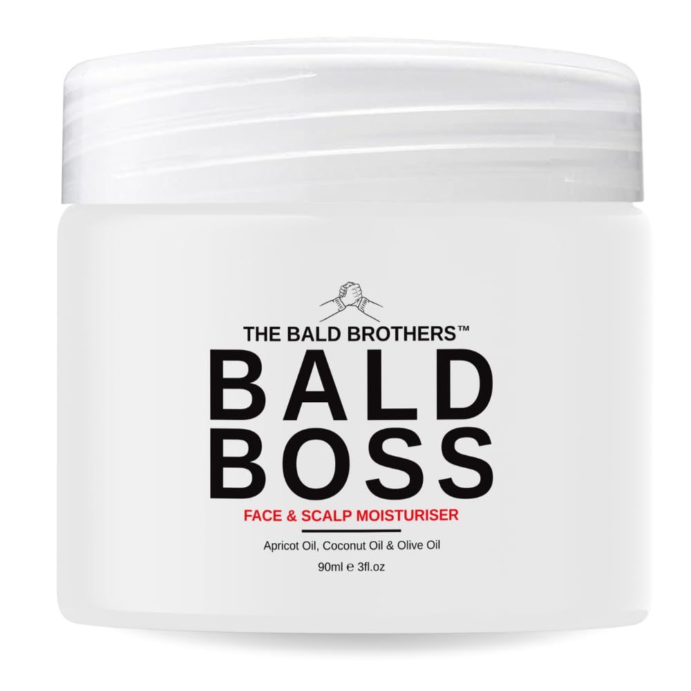 The Bald Brothers Bald Head Care with Apricot Seed Oil | Face &amp; Scalp Moisturizer | Protects, Hydrates, Vegan, No Grease, Matte | Bald Head Moisturizer | No Fragrance | 90 Day Supply | 3oz