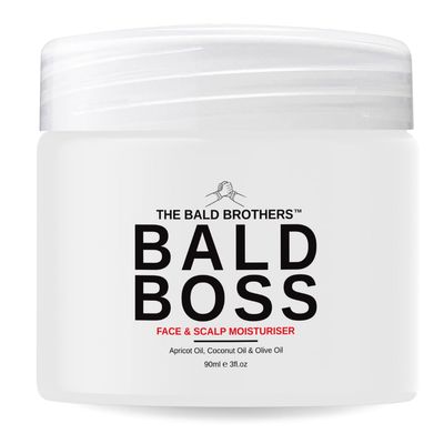 The Bald Brothers Bald Head Care with Apricot Seed Oil | Face &amp; Scalp Moisturizer | Protects, Hydrates, Vegan, No Grease, Matte | Bald Head Moisturizer | No Fragrance | 90 Day Supply | 3oz