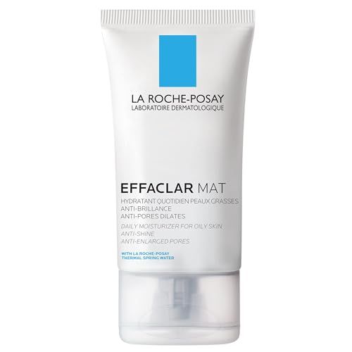 La Roche-Posay Effaclar Mat | Daily Moisturizer For Oily Skin | Visibly Reduces The Look Of Pores | Oil-Free Mattifying Moisturizer | Smooths Skin Texture | Non-Comedogenic &amp; Dermatologist Tested